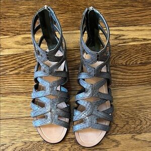 B Brian Atwood Black Strappy Sandals